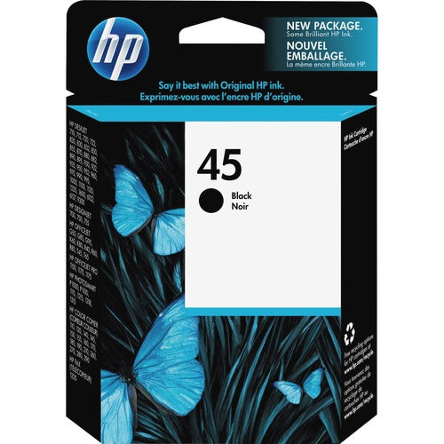 HP HEW51645A 45 (51645A) Original Inkjet Ink Cartridge - Single Pack - Black - 1 Each