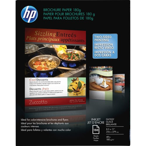 HP HEWQ1987A Glossy Brochure Inkjet Paper - Glossy
