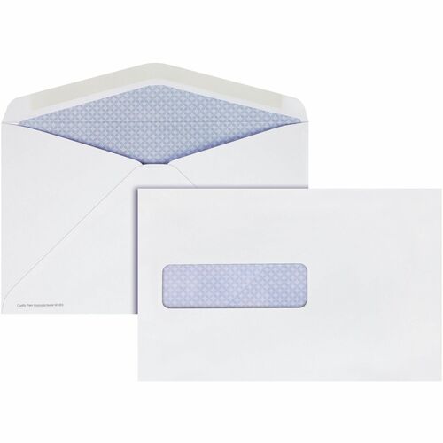 Quality Park QUA90063 Postage Saving Window Envelopes - Booklet - #10 1/2 - 9.50" Width X 6" Length - Gummed - Paper - 500 / Box - White