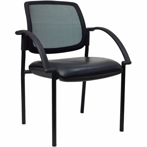 Lorell LLR60462 Mobile Mesh Back Guest Chair with Arms