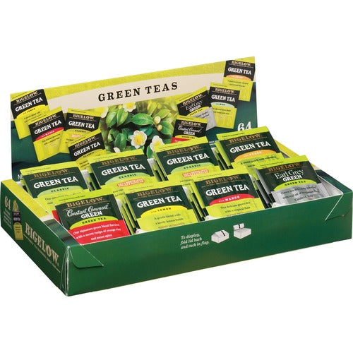 Bigelow BTC30568 Assorted Flavor Tray Pack Green Tea Bag