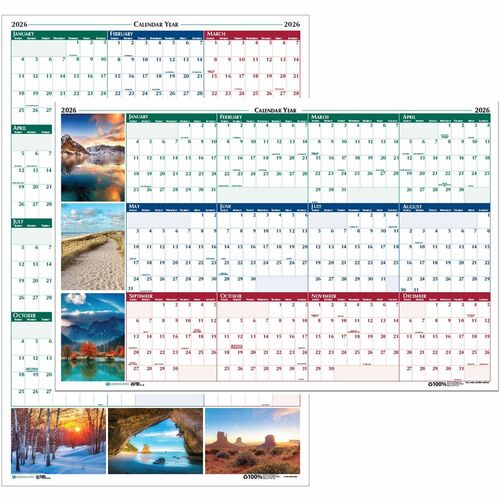 House of Doolittle HOD3931 Earthscapes Scenic Wipe-off Wall Planner