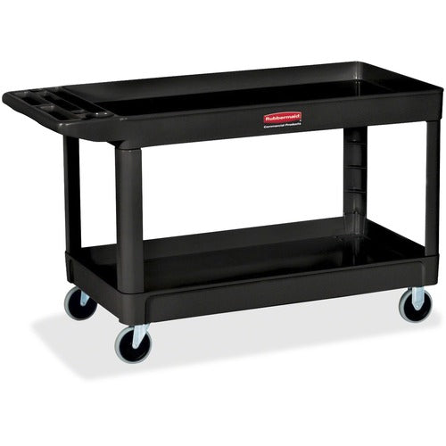 Rubbermaid Commercial RCP9T6700BLA 4" Casters 2-shelf Utility Cart
