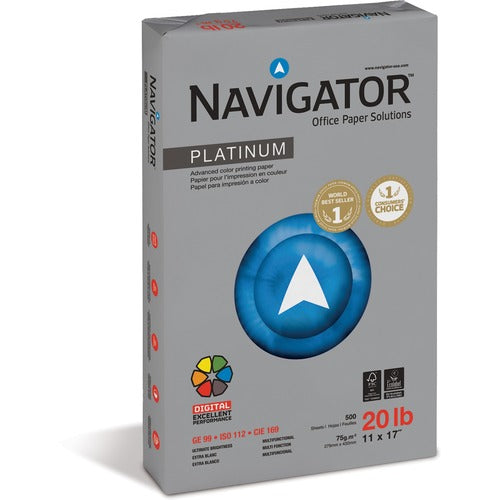 Navigator SNANPL1720 Platinum Superior Productivity Multipurpose Paper - Silky Touch - White