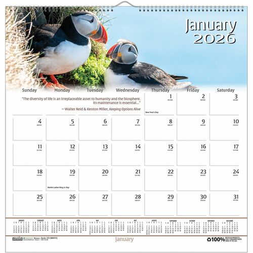 House of Doolittle HOD3731 Earthscapes Wildlife Wall Calendars