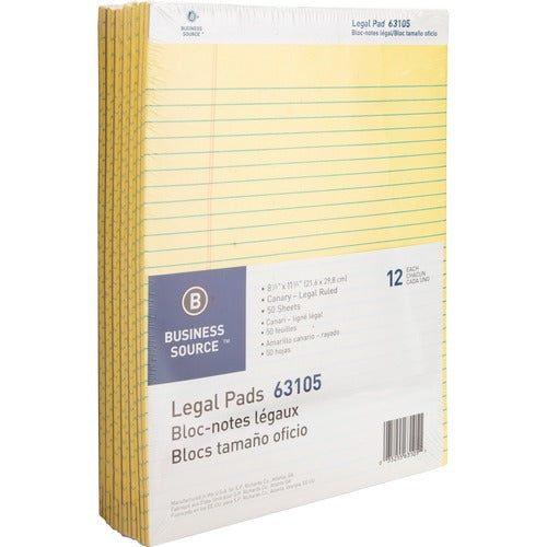 Business Source BSN63105 Micro-Perforated Legal Ruled Pads