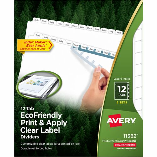 Avery® AVE11582 Eco-friendly Index Makers Dividers