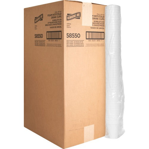 Genuine Joe GJO58550 8 oz Hot/Cold Foam Cups