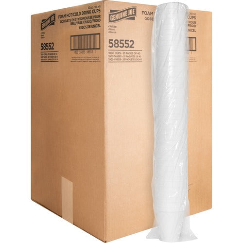 Genuine Joe GJO58552 12 oz Hot/Cold Foam Cups