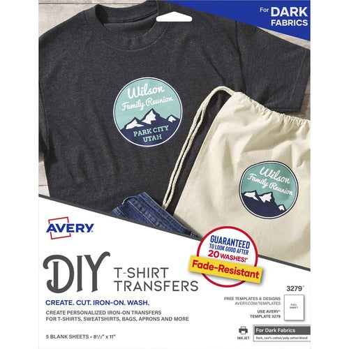 Avery® AVE3279 Iron-On Transfer Paper - Letter - 8.50" X 11" - Matte - 5 / Pack