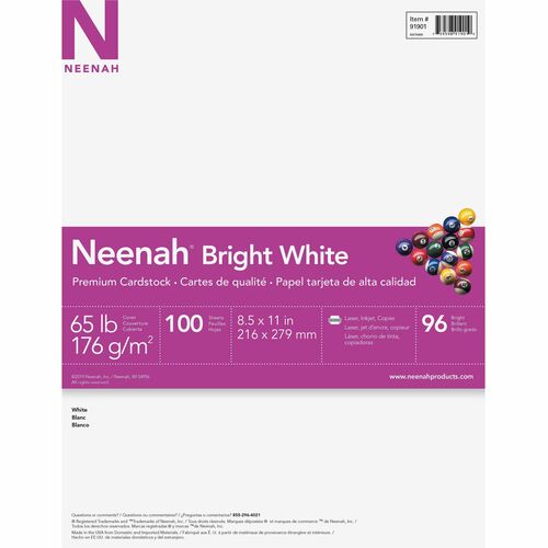 Neenah WAU91901 Bright White Cardstock