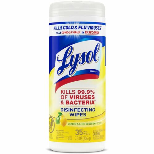 Lysol RAC81145 Lemon/Lime Disinfect Wipes
