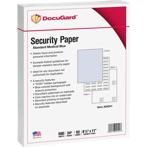 DocuGard PRB04541 Standard Medical Security Paper