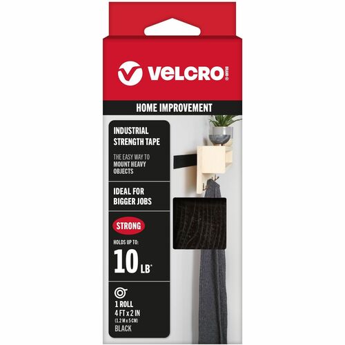 VELCRO® VEK90593 Industrial Strength 4ft x 2in Roll Black