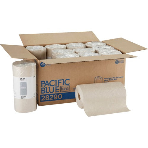 Pacific Blue Basic GPC28290 Recycled Perforated Paper Roll Towel