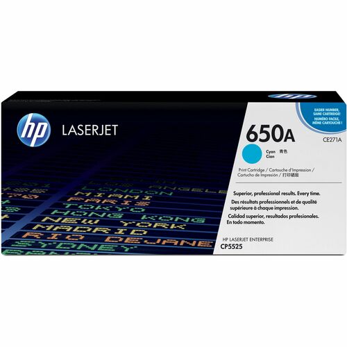 HP HEWCE271A 650A (CE271A) Original Laser Toner Cartridge - Single Pack - Cyan - 1 Each