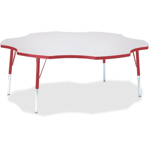 Jonti-Craft JNT6458JCE008 Berries Elementary Height Prism Six-Leaf Table