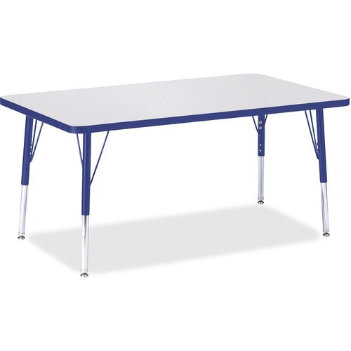 Jonti-Craft JNT6473JCE003 Berries Elementary Height Gray Top Rectangular Table