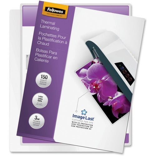 Fellowes FEL5200509 Glossy Pouches - Letter, 3Mil, 150Pack - Sheet Size Supported: Letter - Laminating Pouch/Sheet Size: 9" Width X 11.50" Length X 3 Mil Thickness - For Document - Durable - Clear - 150 / Pack