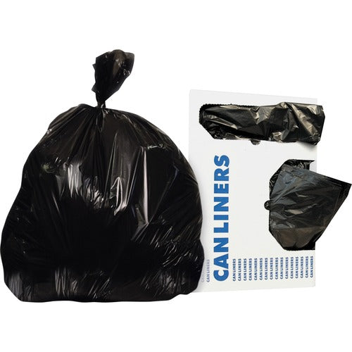 Heritage HERX7658AK X-Liner Trash Bag - 60 Gal - 38" Width X 58" Length X 1.50 Mil (38 Micron) Thickness - Black - Resin - 100/Carton - Can, Garbage