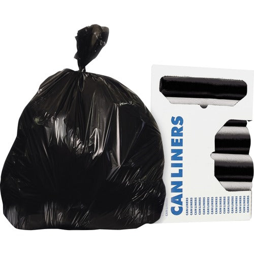 Heritage HERH8053PKRC1 Accufit Can Liner - 55 Gal - 40" Width X 53" Length X 1.30 Mil (33 Micron) Thickness - Low Density - Black - Linear Low-Density Polyethylene (Lldpe) - 50/Box - Garbage