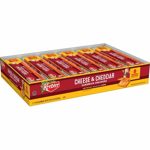 Keebler KEB21147 Cheese and Cheddar Sandwich Crackers