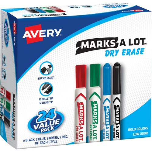 Avery® Marks A Lot AVE29870 Avery® Marks A Lot Desk & Pen-Style Dry Erase Markers