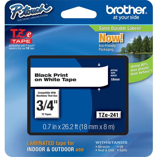 P-touch BRTTZE241 TZe Flat Surface Laminated Tape
