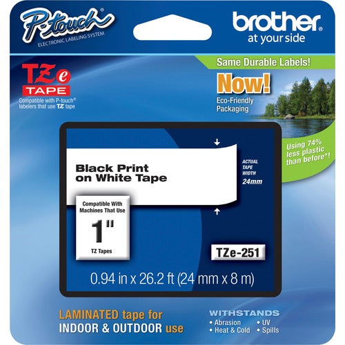 P-touch BRTTZE251 TZe Laminated Tape