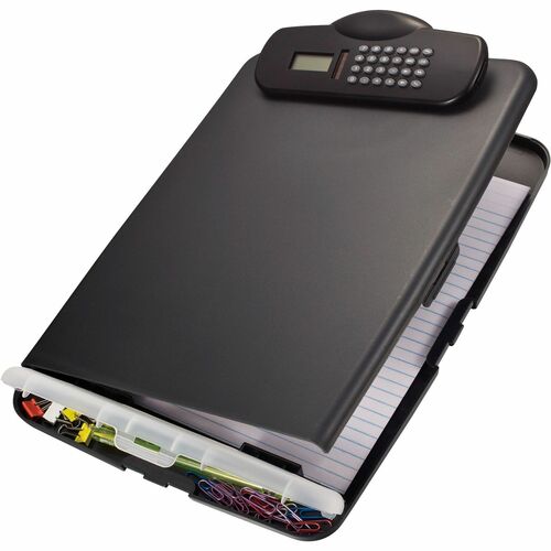 Officemate OIC83306 Slim Clipboard Storage Box with Calculator