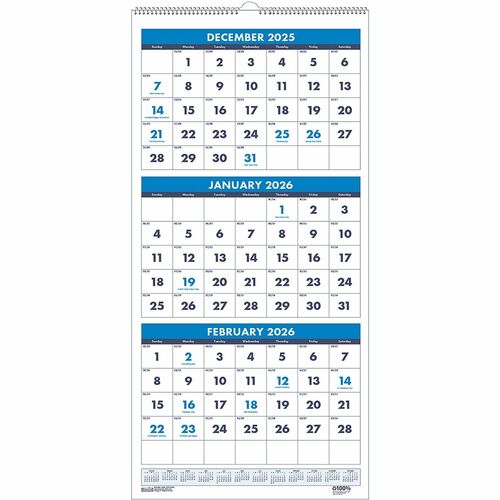 House of Doolittle HOD3646 3-month Vertical 17" Wall Calendar