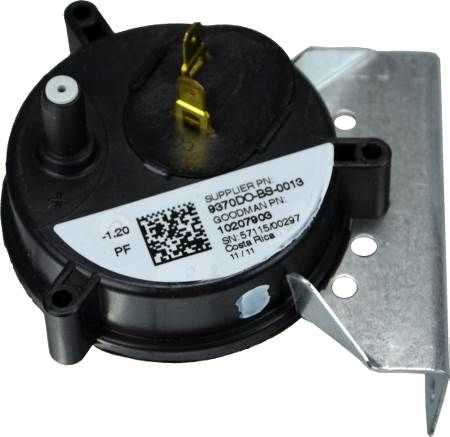 Goodman-Amana 10207903 Pressure Switch, -1.2 in wc, SPST