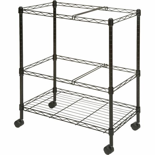 Lorell LLR45650 2-Tier Wire Mobile File Cart