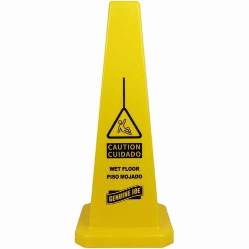 Genuine Joe GJO58880 Bright 4-sided Caution Safety Cone