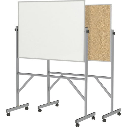 Ghent GHEARMK34 Reversible Cork Bulletin Board/ Non-Magnetic Whiteboard with Aluminum Frame