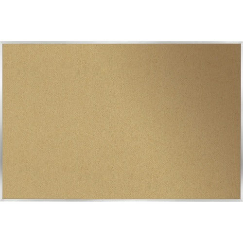 Ghent GHEAK412 Natural Cork Bulletin Board with Aluminum Frame