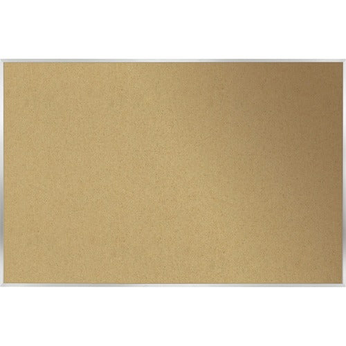Ghent GHEAK410 Natural Cork Bulletin Board with Aluminum Frame