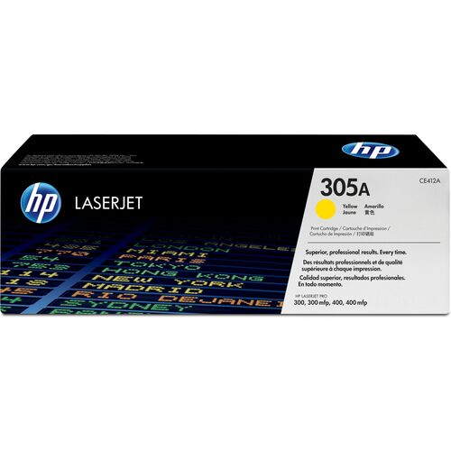 HP HEWCE412A 305A (CE412A) Original Standard Yield Laser Toner Cartridge - Single Pack - Yellow - 1 Each
