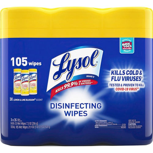 Lysol RAC82159 Disinfecting Wipes 3-pack