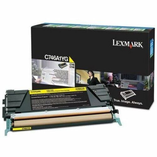 Lexmark LEXC746A1YG C746, C748 Yellow Return Program Toner Cartridge - Laser - Standard Yield - 7000 Page - 1 Each