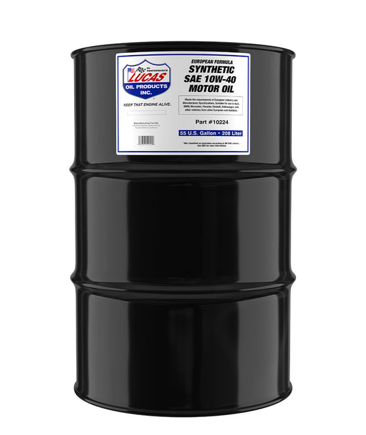 Lucas Oil 10224 Synthetic SAE 10W-40 European Formula Motor Oil/55 Gallon Drum