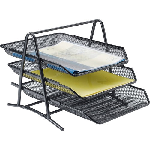 Lorell LLR90206 Mesh 3-Tier Mesh Document Tray