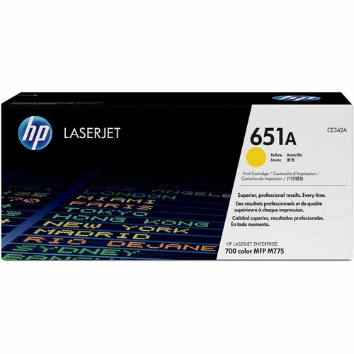 HP HEWCE342A 651A (CE342A) Original Standard Yield Laser Toner Cartridge - Single Pack - Yellow - 1 Each