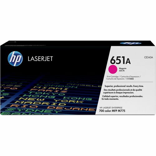 HP HEWCE343A 651A (CE343A) Original Laser Toner Cartridge - Single Pack - Magenta - 1 Each