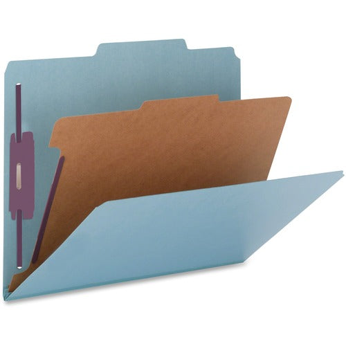 Nature Saver NATSP17219 Cleared Top-Tab 1-Divider Classification Folder-Legal-8 1/2" X 14" Sheet Size-2" Fastener Capacity For Folder,2" Fastener Capacity,2" Fastener Capacity-2/5 Tab Cut-Right Of Center Tab Location-1 Divider(S)