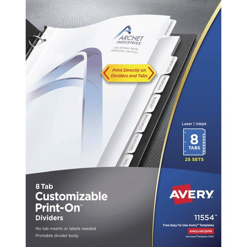 Avery® AVE11554 Avery® Customizable Print-On Dividers