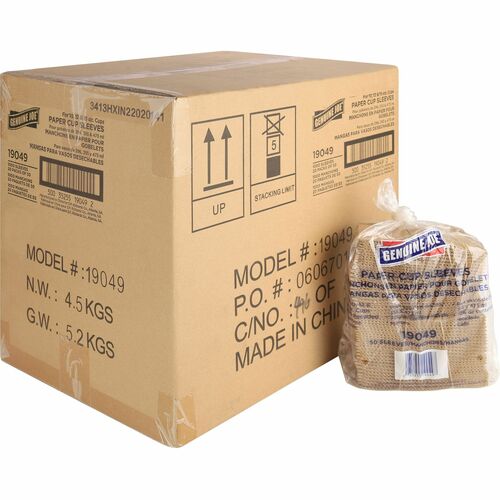 Genuine Joe GJO19049CT Protective Corrugated Cup Sleeves