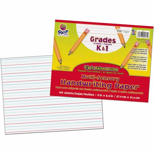 Pacon® PAC2471 Grades K - 1 Multi - sensory Handwriting Tablet - Letter