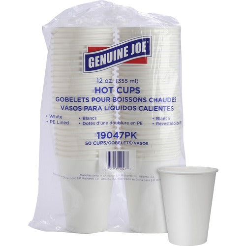 Genuine Joe GJO19047 12 oz Disposable Hot Cups
