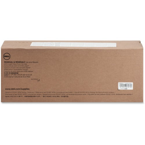 Dell DLLT6J1J Original Laser Toner Cartridge - Black - 1 Each